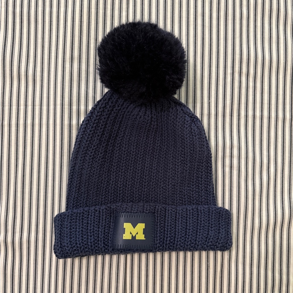 Love Your Melon/University of Michigan Navy Blue Pom-Pom Hat